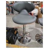 Silver and Gray Adjustable Stool