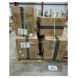 (2)Emery Chesterfield White Sofa