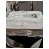 Black Vanity with White Sink