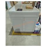 30" Bath Vanity, No Top, Damaged