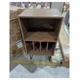 Brown Side Table 19" x 15-3/4" x 34-1/4"