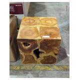 Square Wood Side Table 16-3/4" x 16-3/4" x 17"