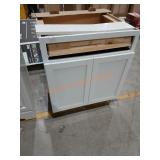 30" White Base Cabinet (Damaged)