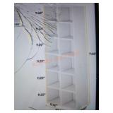 71.6"H White 12-Shelf Bookcase