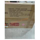 Matte Black LED Medicine Cabinet 16" x 24"