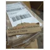 72" Black Aluminum Bypass Track Hardware Set