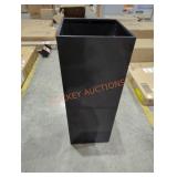 3 Assorted Black Metal Planters
