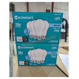 2 boxes eco smart 100w 4 pk bulbs