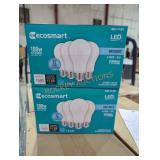 2 boxes eco smart 100w 4 pk bulbs