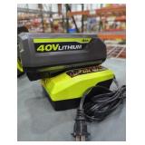 Ryobi 40v 4 ah battery and charger