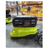 Ryobi 18v 4 ah battery and charger