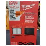 Milwaukee 2 Piece Filter Pack