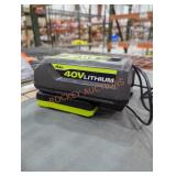 Ryobi 40v 4 ah battery and charger