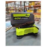 Ryobi 40v 6 ah battery and charger