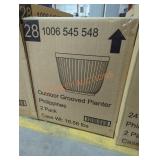 Outdoor Grooved Planter, 2pk