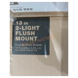 13" 2-Light Flush Mount (2)