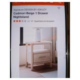 Cadmori Beige 1-Drawer Nightstand