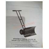 Double bar wheeled snow shovel