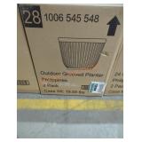 Outdoor Grooved Planter, 2pk