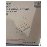 Comfort accent storage ottoman