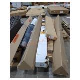 Skid Lot Of Assorted Blinds and posts