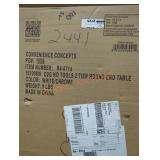 White 2 tier round end table