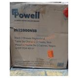 Black 2-Drawer Nightstand