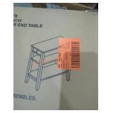 White 3 tier end table