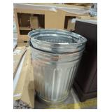 2 metal garbage cans with no lids