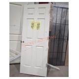 30" x 80" 6-Panel Door, White
