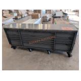 Large Stainless Steel Top Workbench