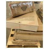 Shower Enclosure, Chandelier, Cabinet