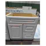 32" white bathroom vanity base