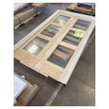 Unfinished Double Door with Windows