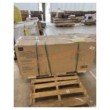 Bath vanity and cinnamon oak with marble Top