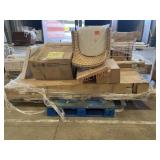 Toilet, 36ï¿½ white pantry, panels, outdoor chair