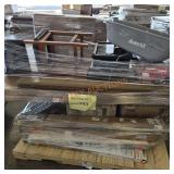 Gas heater,wheelbarrow,chair,blinds,flooring