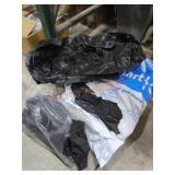 Multiple Black Tarp Duffle Bags