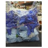 Blue flower decorations