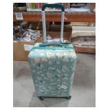 Cat&Jack Small Green Floral Rolling Suitcase