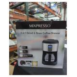 Mixpresso 2 in 1 grind and brew coffee brewer