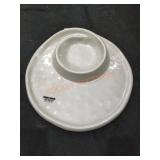 Serving Platter With Dip Bowl