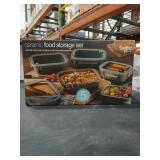 5pc Ceramic Food Storage Set With Lids
