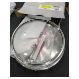 12" Stainless Steel Frying Pan With Lid