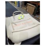 White tote backpack