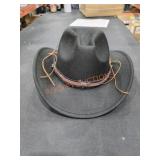 Black 100% Polyester Cowboy Hat