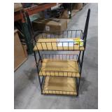 3-Tier Wood/Metal Basket