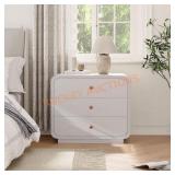Creston 3-Drawer Curved-Edge Nightstand