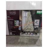 9ft Twinkling Flocked Fraser Fir LED Pre-lit Tree