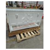 White Double Vanity w/ Top 61" x 22" x 35.5"
